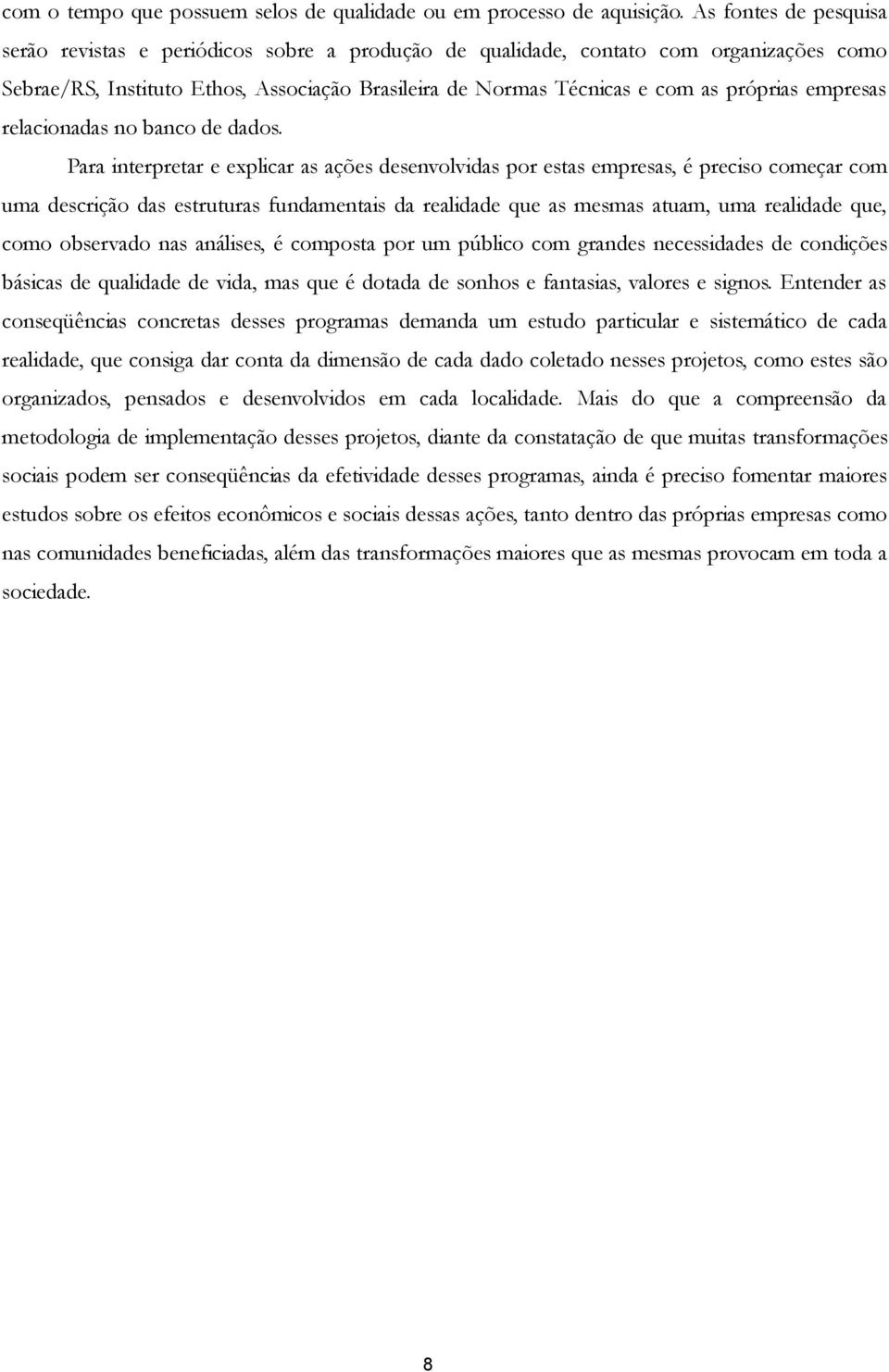 empresas relacionadas no banco de dados.