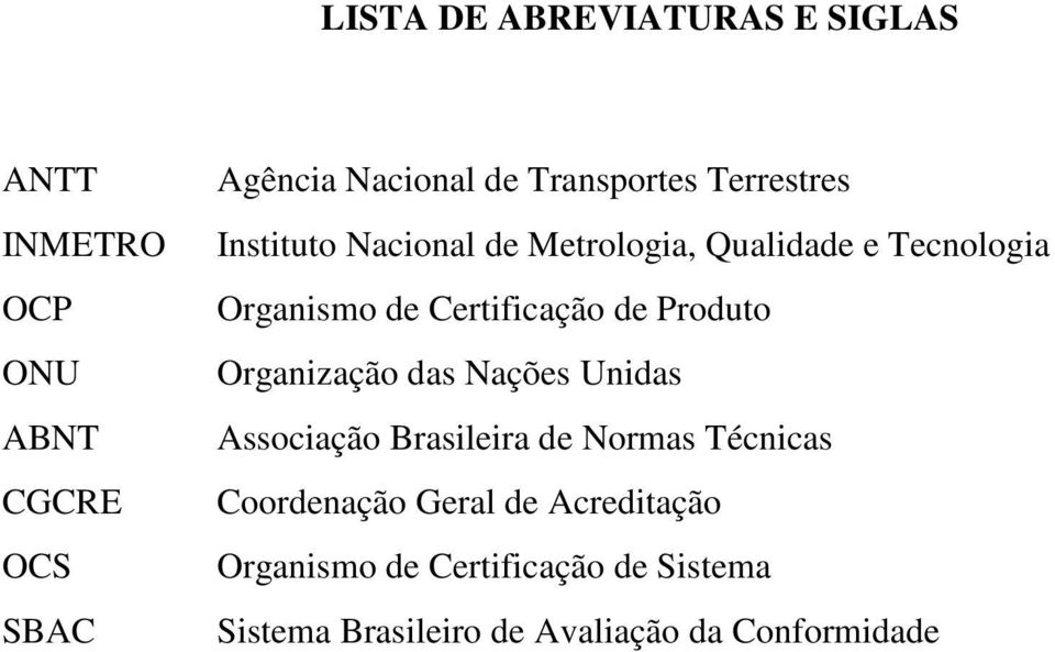 Certificação de Produto Organização das Nações Unidas Associação Brasileira de Normas Técnicas