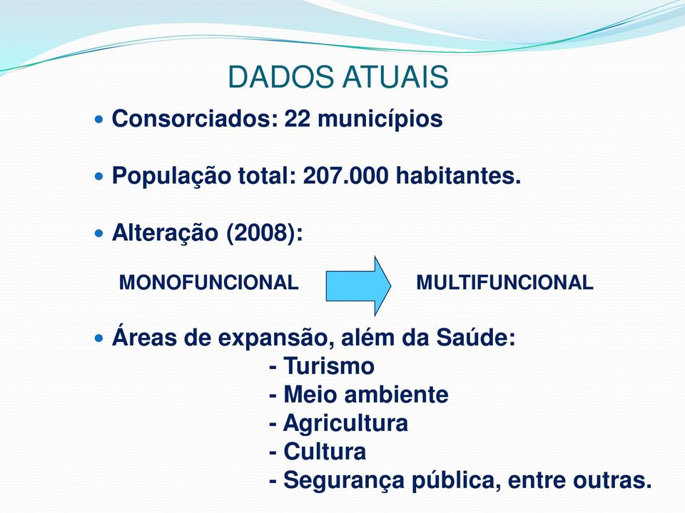 Alteração (2008): MONOFUNCIONAL MULTIFUNCIONAL Áreas de