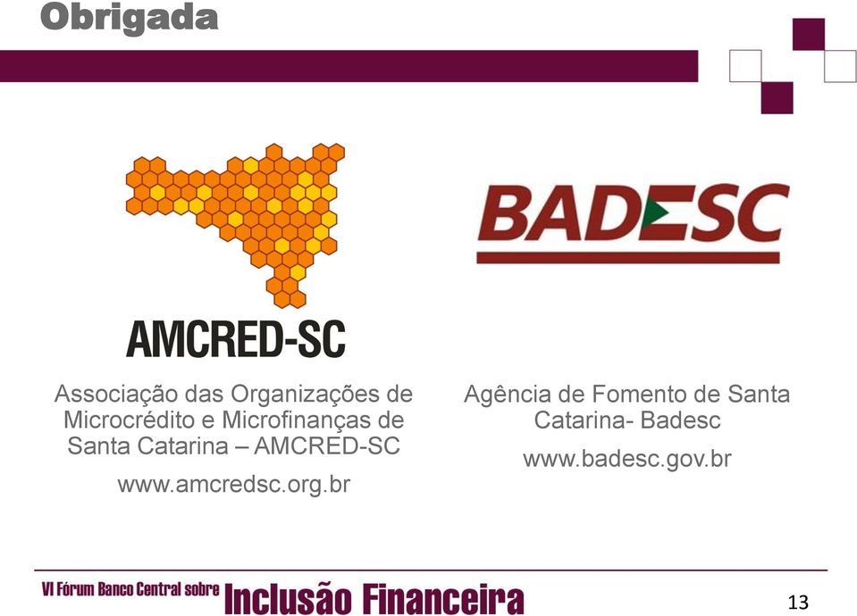 Catarina AMCRED-SC www.amcredsc.org.