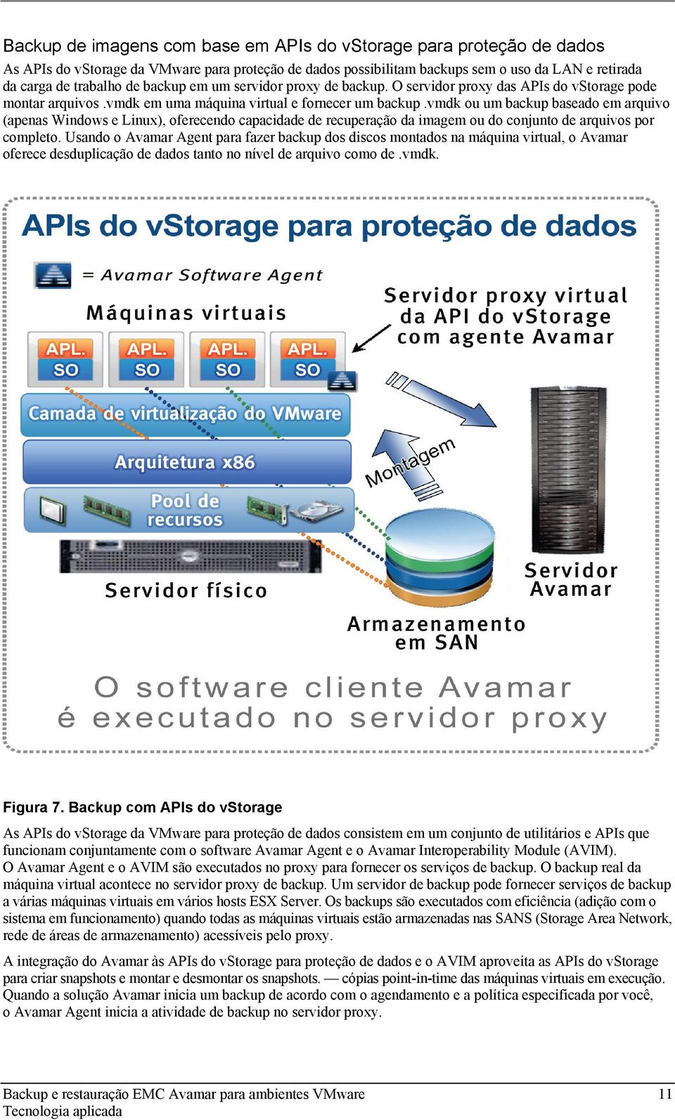 vmdk ou um backup baseado em arquivo (apenas Windows e Linux), oferecendo capacidade de recuperação da imagem ou do conjunto de arquivos por completo.