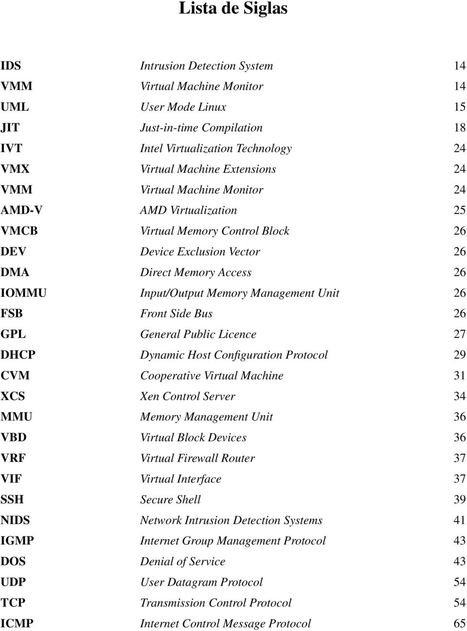 Management Unit 26 FSB Front Side Bus 26 GPL General Public Licence 27 DHCP Dynamic Host Configuration Protocol 29 CVM Cooperative Virtual Machine 31 XCS Xen Control Server 34 MMU Memory Management