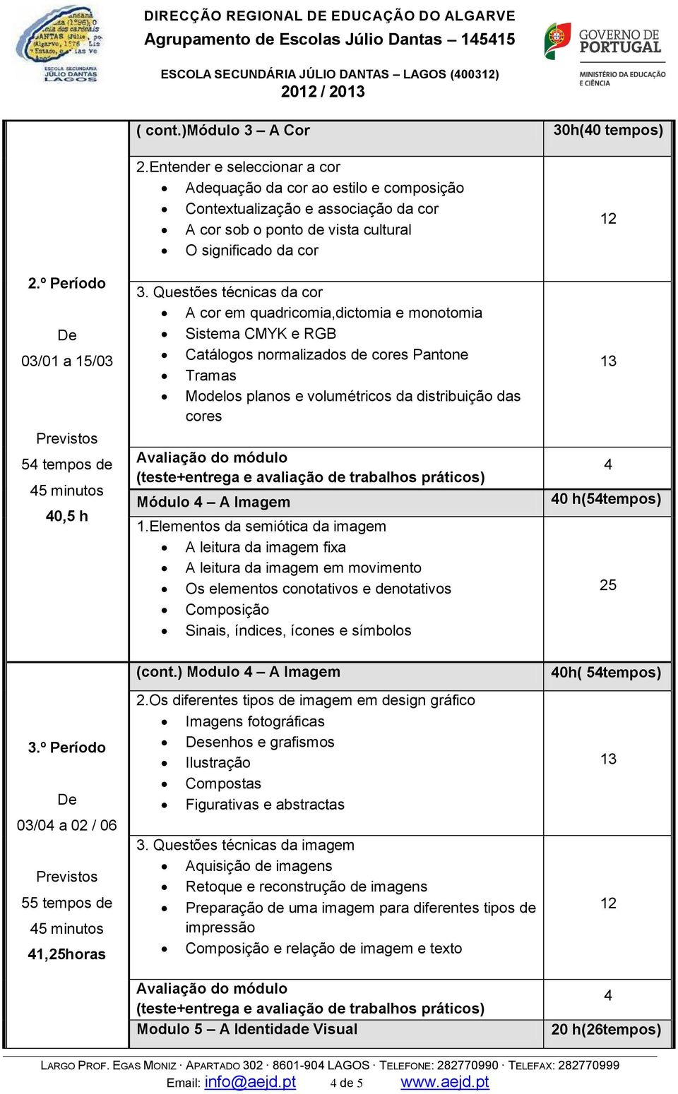 Questões técnicas da cor A cor em quadricomia,dictomia e monotomia Sistema CMYK e RGB Catálogos normalizados de cores Pantone Tramas Modelos planos e volumétricos da distribuição das cores Módulo A