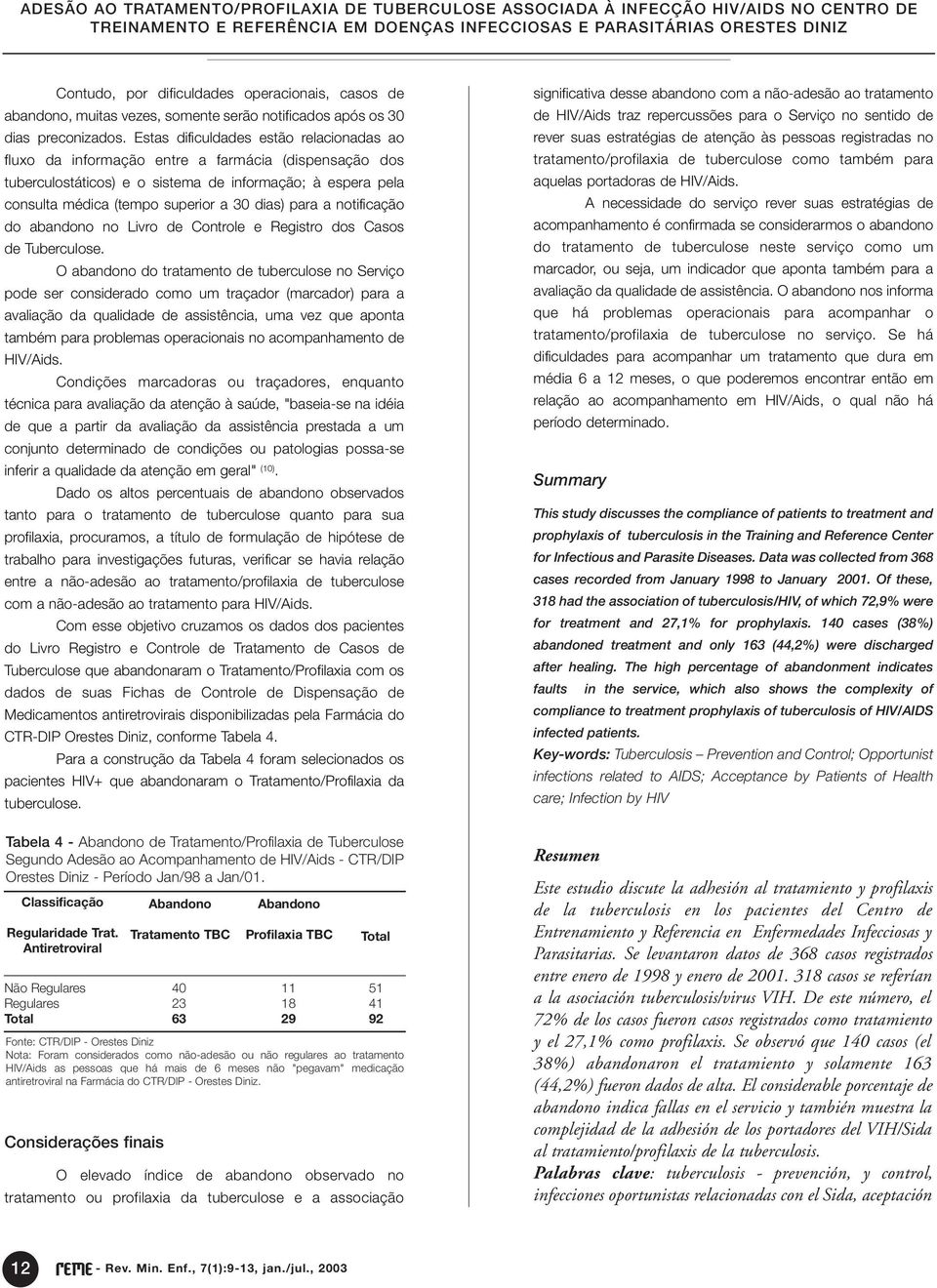 para a notificação do abandono no Livro de Controle e Registro dos Casos de Tuberculose.