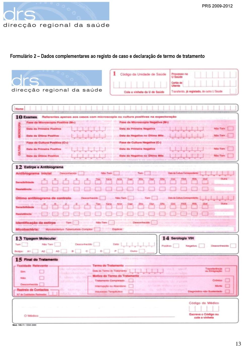 registo de caso e