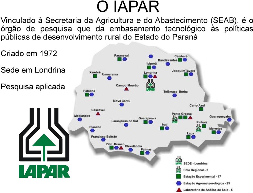 embasamento tecnológico às políticas públicas de