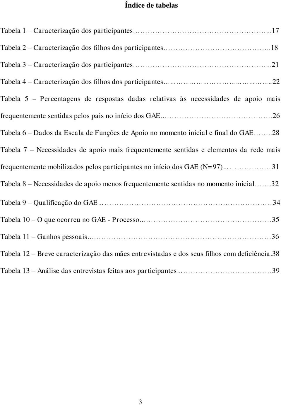 26 Tabela 6 Dados da Escala de Funções de Apoio no momento inicial e final do GAE.