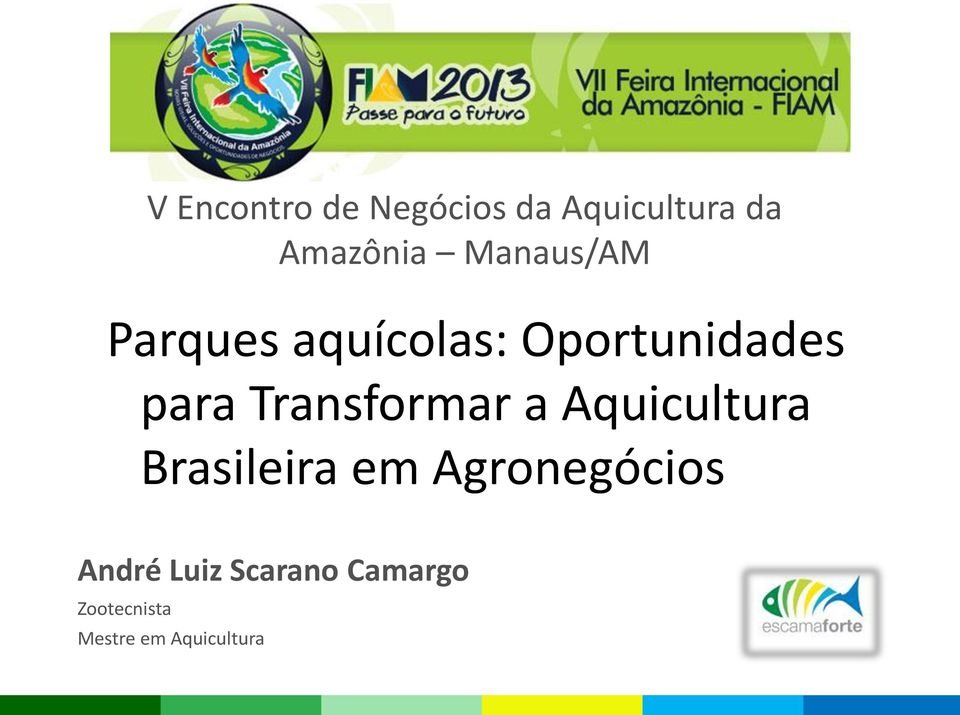Transformar a Aquicultura Brasileira em Agronegócios