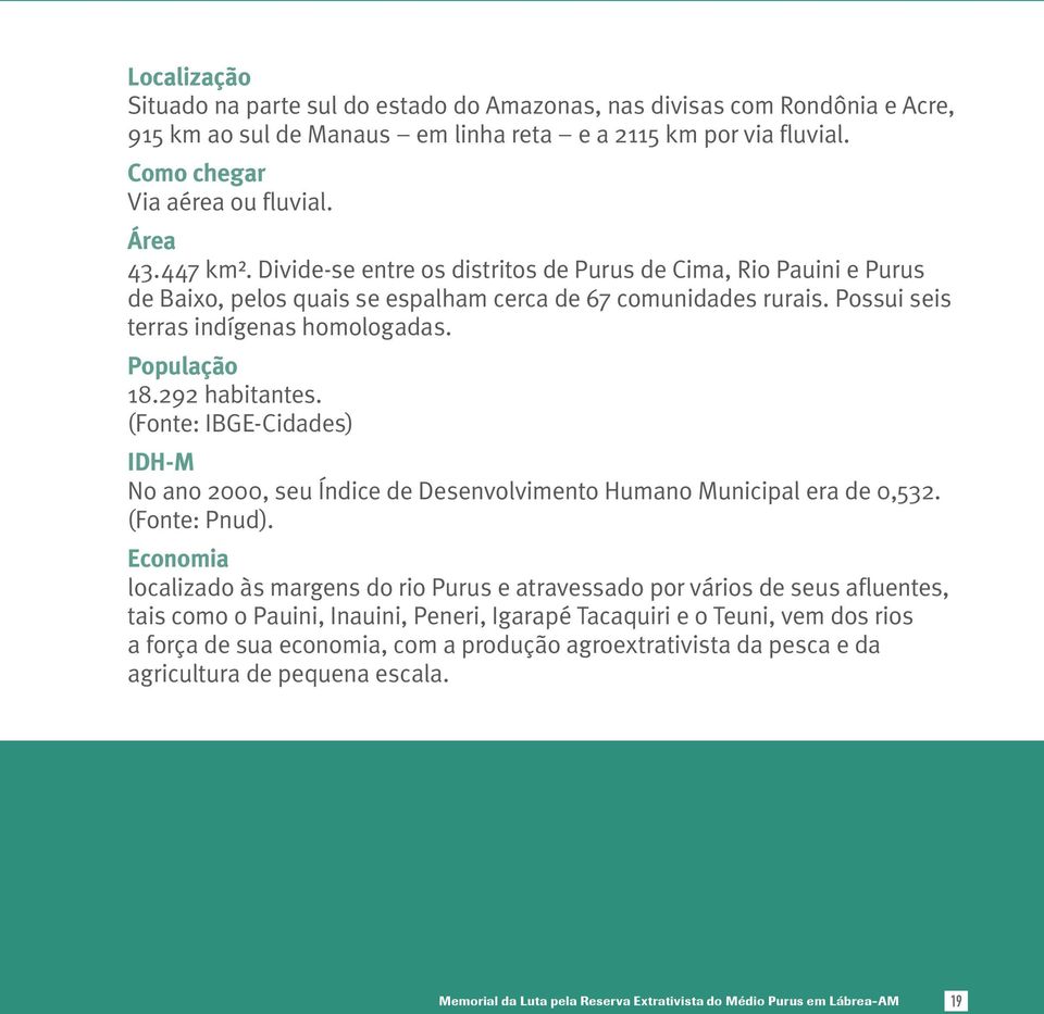 292 habitantes. (Fonte: IBGE-Cidades) IDH-M No ano 2000, seu Índice de Desenvolvimento Humano Municipal era de 0,532. (Fonte: Pnud).