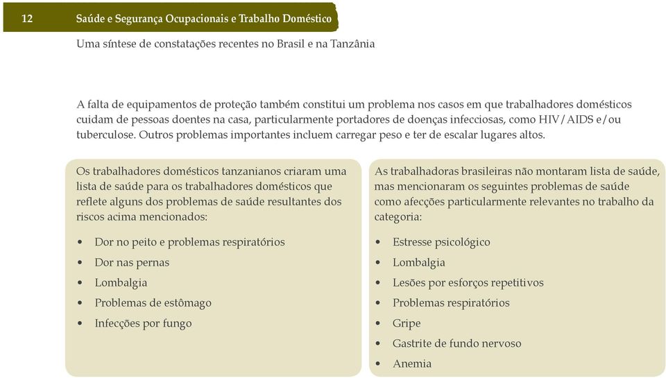 Outros problemas importantes incluem carregar peso e ter de escalar lugares altos.