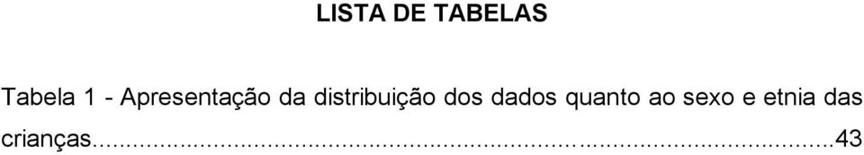 distribuição dos dados