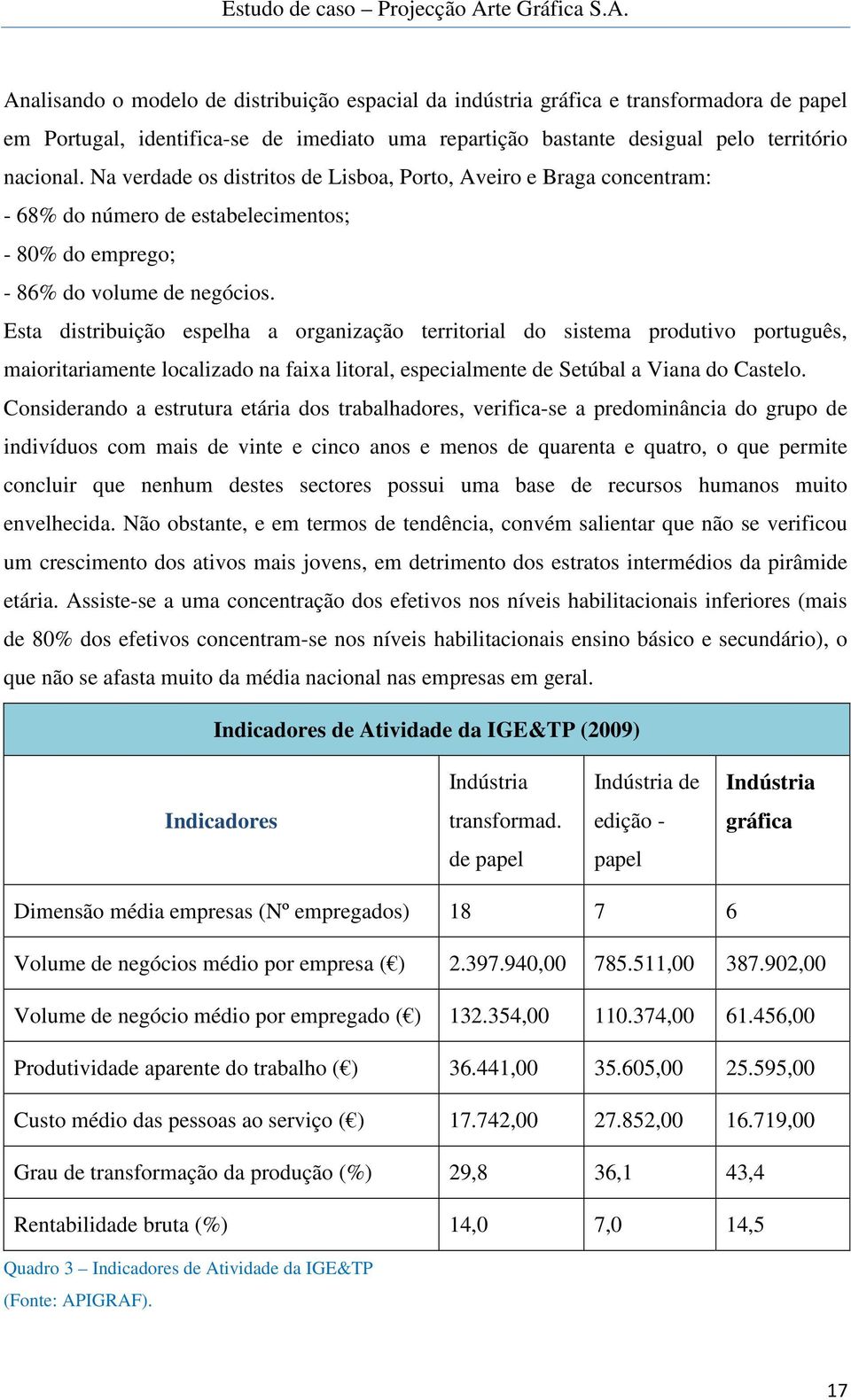 Esta distribuição espelha a organização territorial do sistema produtivo português, maioritariamente localizado na faixa litoral, especialmente de Setúbal a Viana do Castelo.