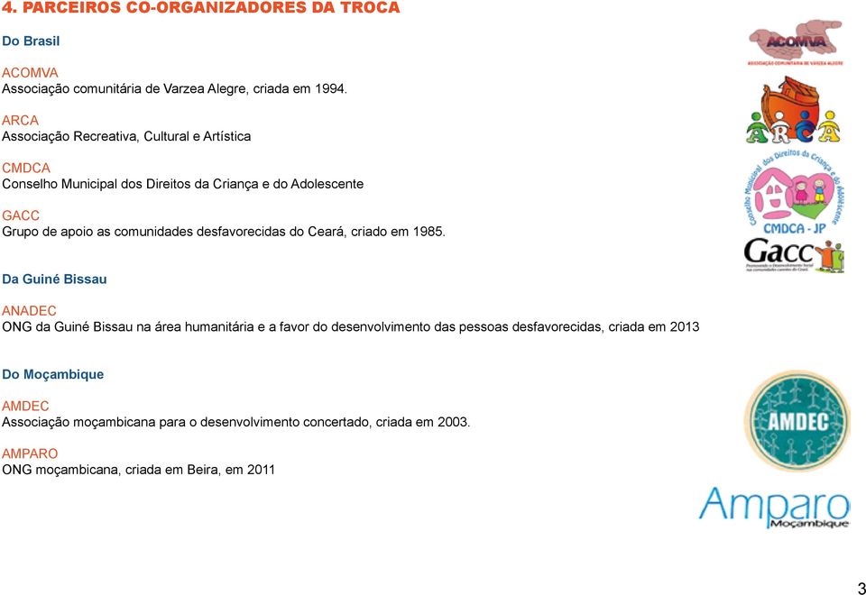 comunidades desfavorecidas do Ceará, criado em 1985.