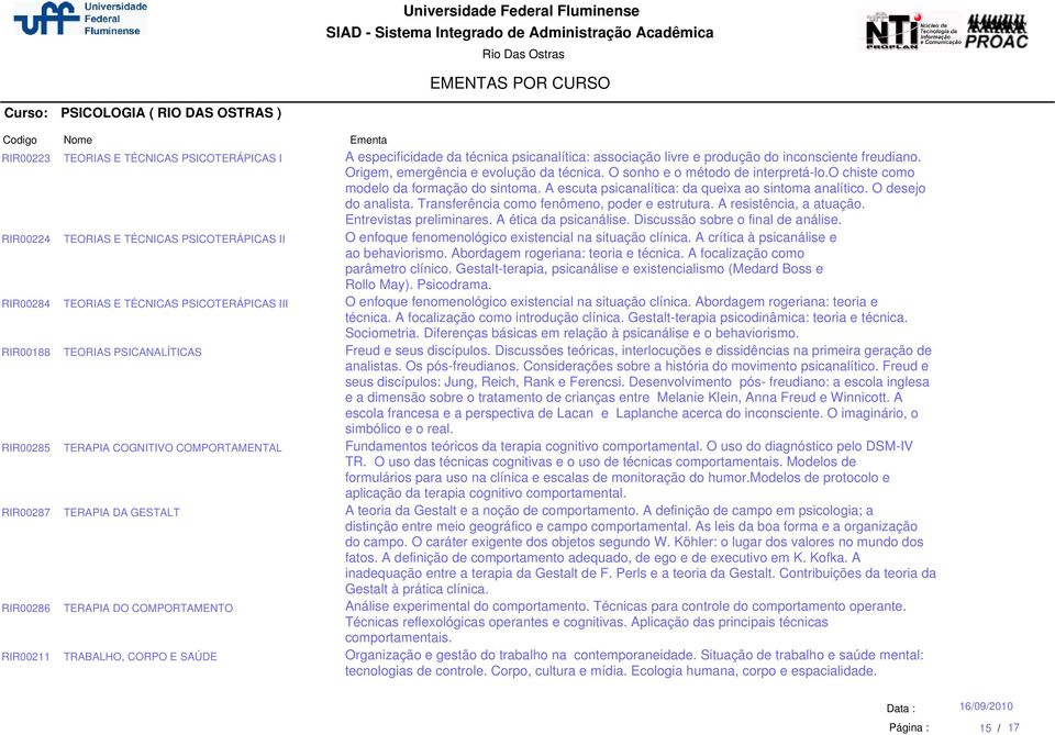 inconsciente freudiano. Origem, emergência e evolução da técnica. O sonho e o método de interpretá-lo.o chiste como modelo da formação do sintoma.