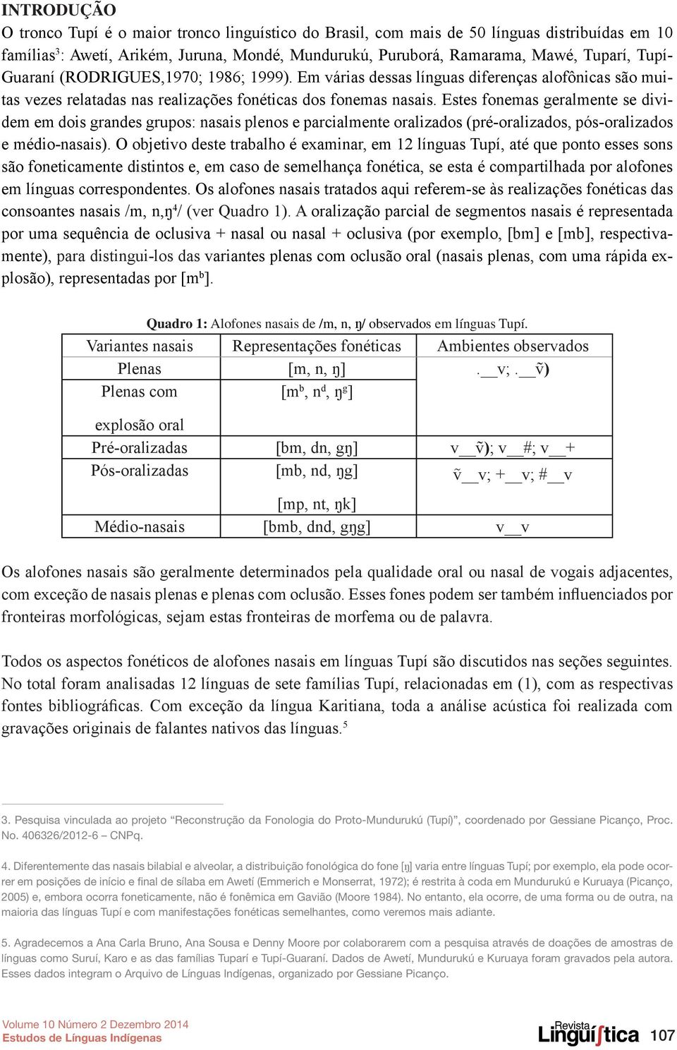 Estes fonemas geralmente se dividem em dois grandes grupos: nasais plenos e parcialmente oralizados (pré-oralizados, pós-oralizados e médio-nasais).