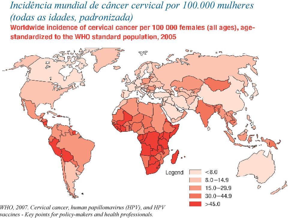 Cervical cancer, human papillomavirus (HPV), and HPV