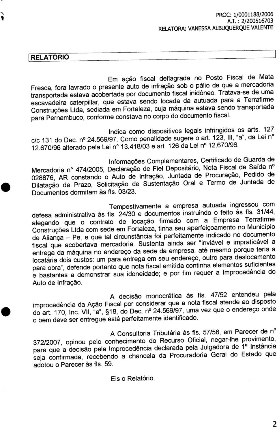 documento fiscal inidôneo.