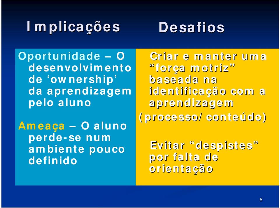 definido Desafios Criar e manter uma força a motriz baseada na