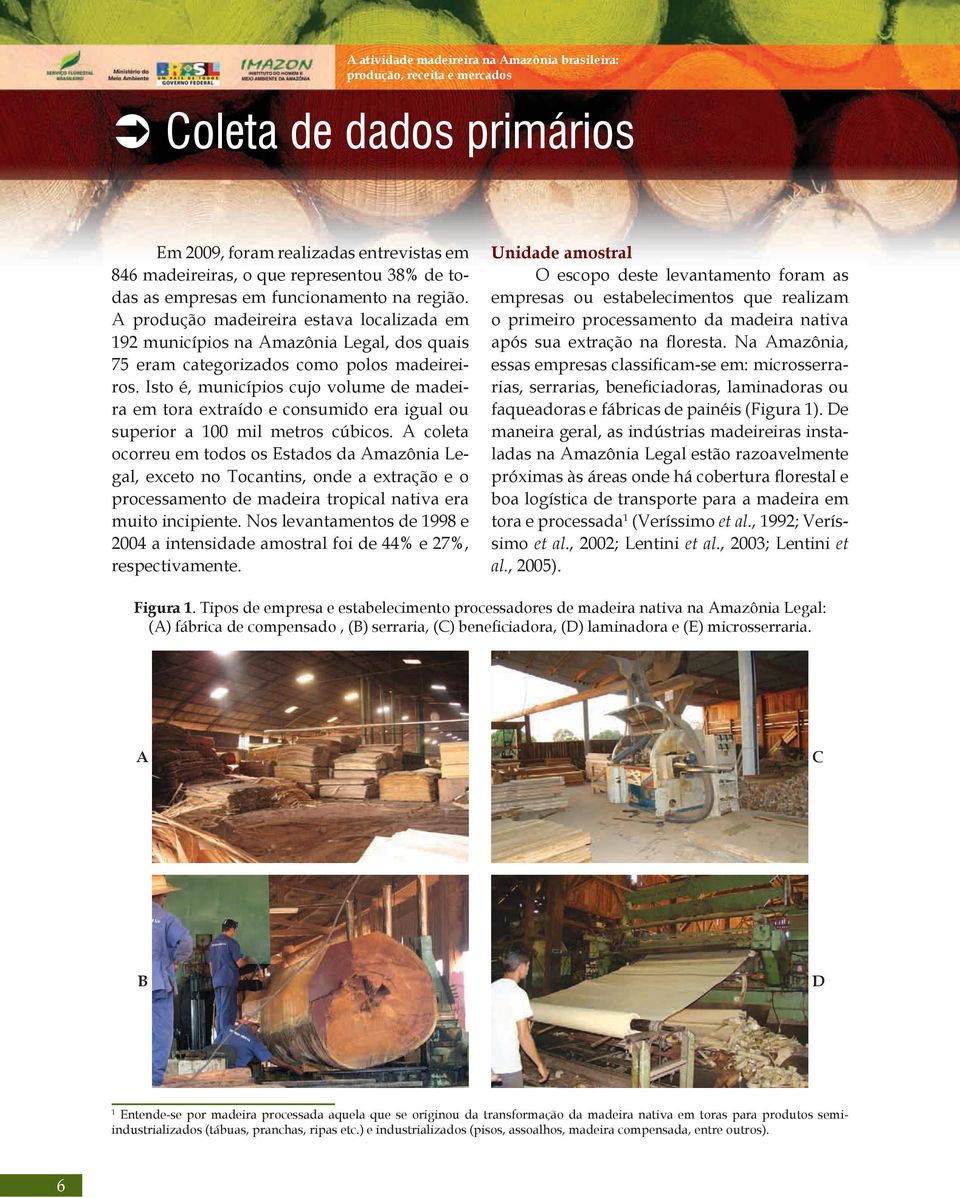 Isto é, municípios cujo volume de madeira em tora extraído e consumido era igual ou superior a 100 mil metros cúbicos.
