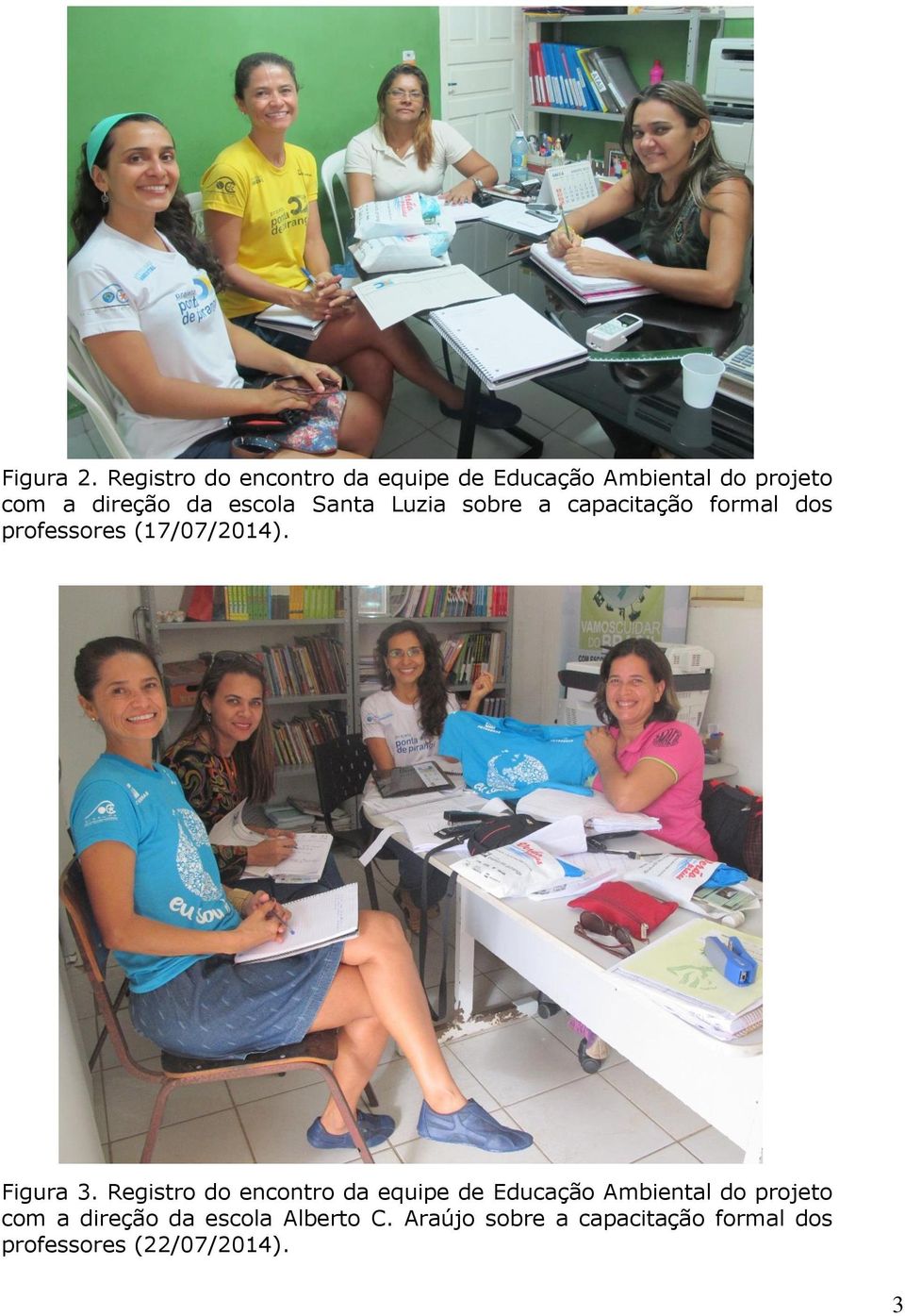 escola Santa Luzia sobre a capacitação formal dos professores (17/07/2014). Figura 3.