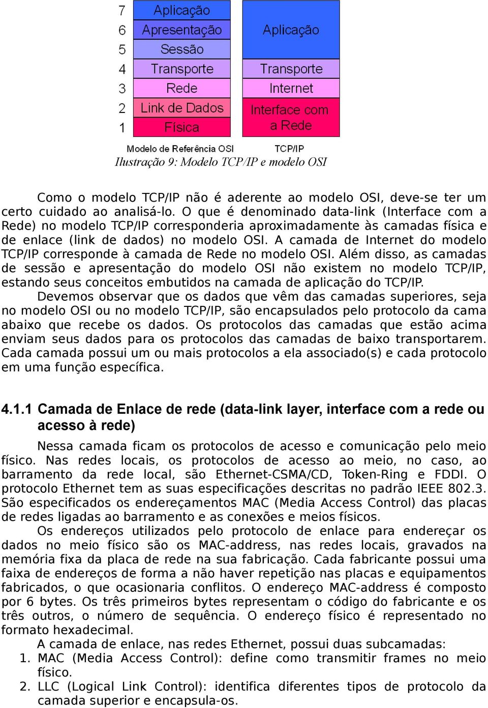 A camada de Internet do modelo TCP/IP corresponde à camada de Rede no modelo OSI.