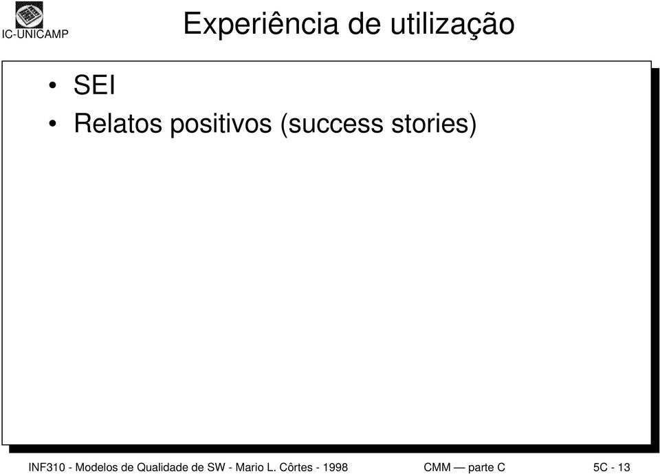 INF310 - Modelos de Qualidade de SW