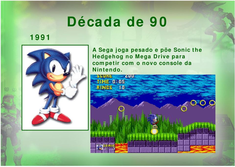 Hedgehog no Mega Drive para