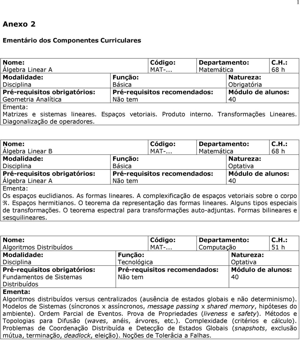 O teorema da representação das formas lineares. Alguns tipos especiais de transformações. O teorema espectral para transformações auto-adjuntas. Formas bilineares e sesquilineares.