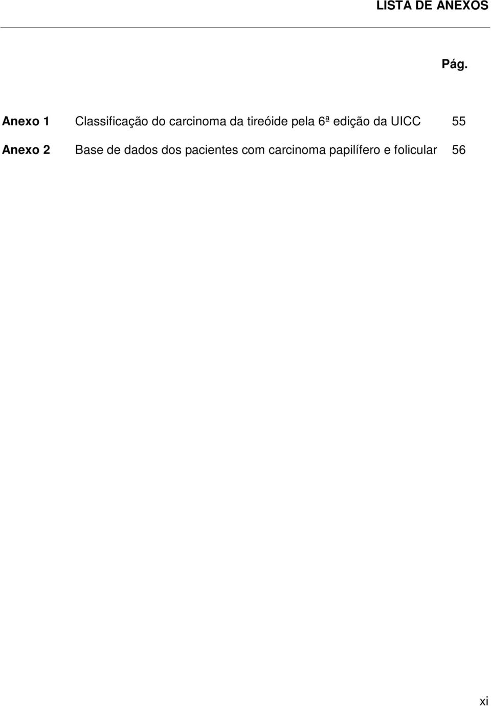 tireóide pela 6ª edição da UICC 55 Anexo 2