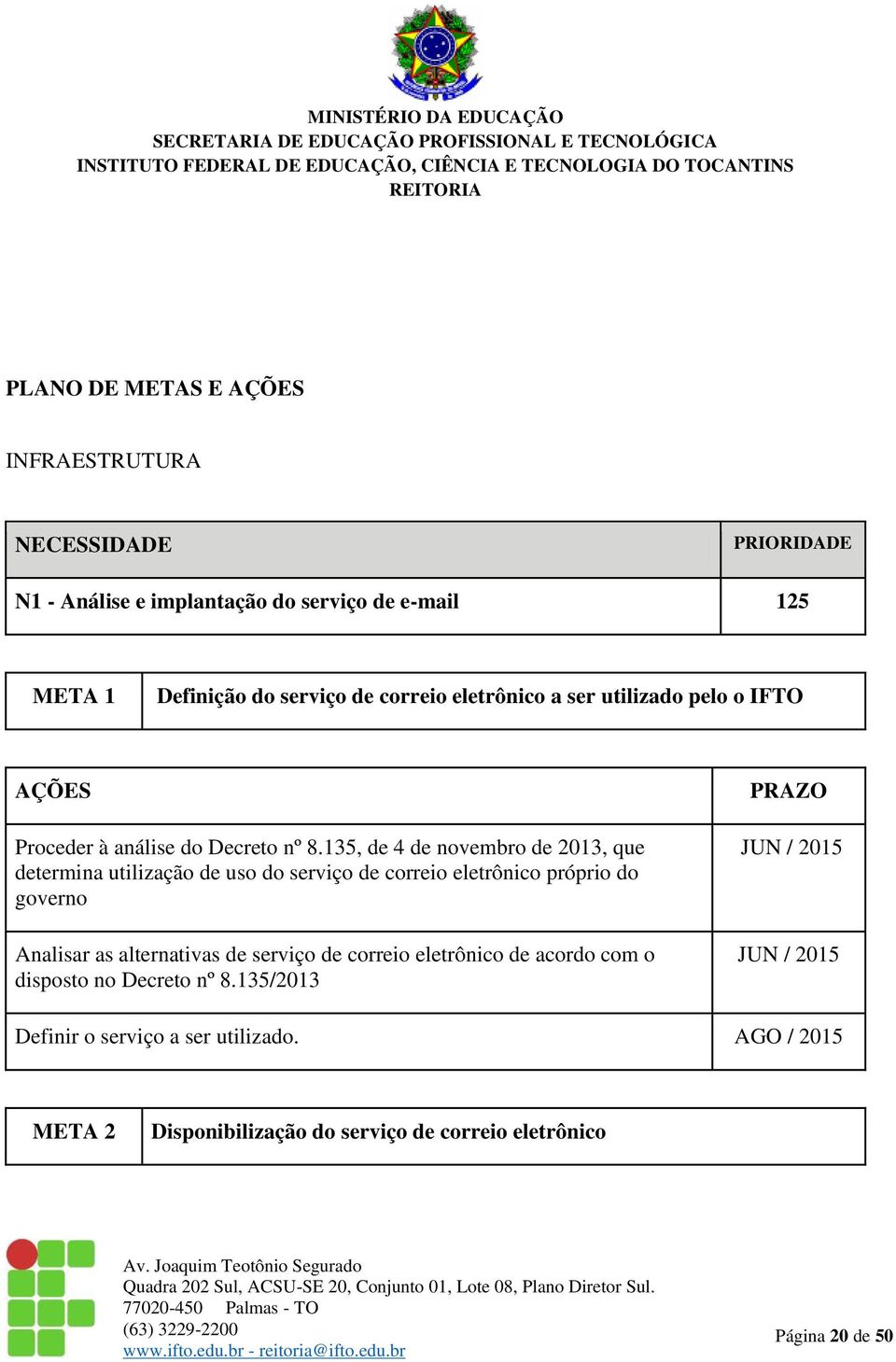 135, de 4 de novembro de 2013, que determina utilização de uso do serviço de correio eletrônico próprio do governo Analisar as