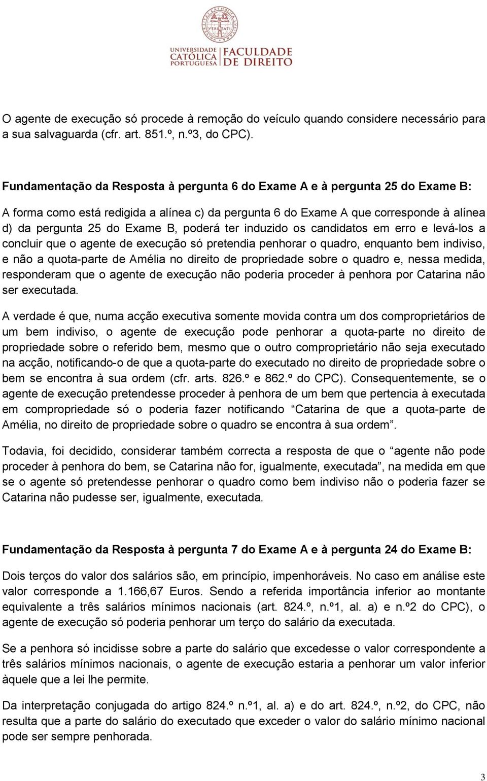 poderá ter induzido os candidatos em erro e levá-los a concluir que o agente de execução só pretendia penhorar o quadro, enquanto bem indiviso, e não a quota-parte de Amélia no direito de propriedade