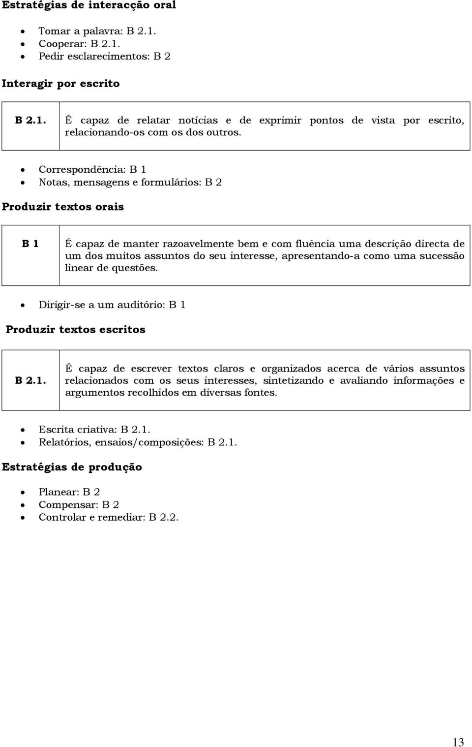 apresentando-a como uma sucessão linear de questões. Dirigir-se a um auditório: B 1 