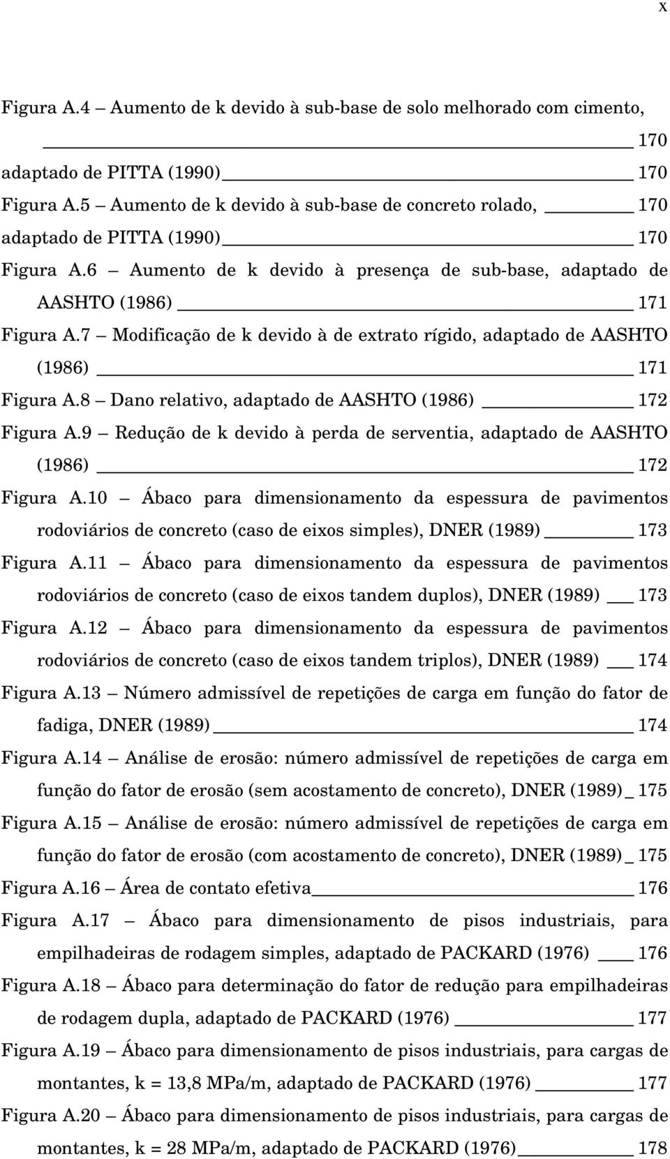 7 Modificação de k devido à de extrato rígido, adaptado de AASHTO (1986) 171 Figura A.8 Dano relativo, adaptado de AASHTO (1986) 172 Figura A.