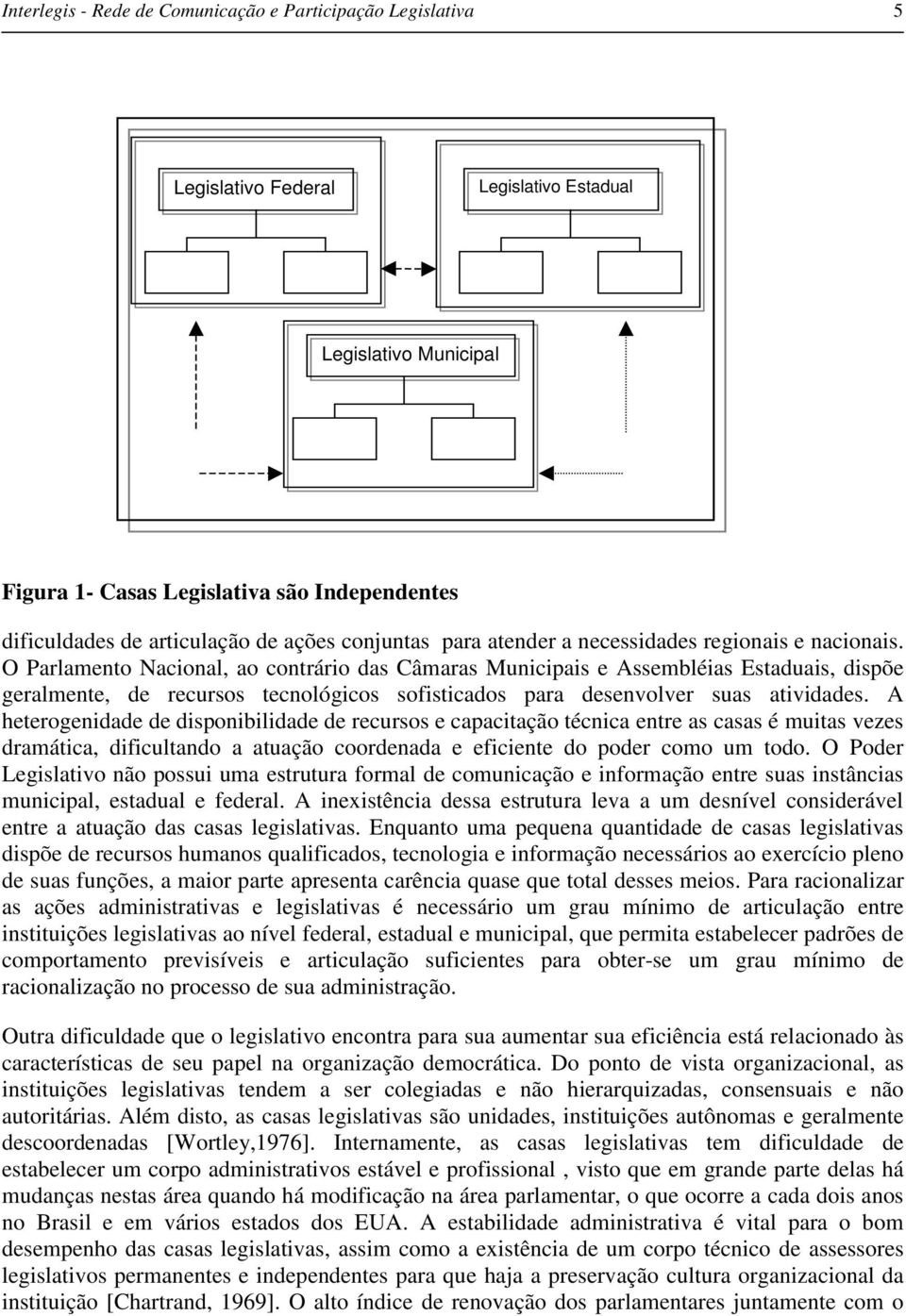 O Parlamento Nacional, ao contrário das Câmaras Municipais e Assembléias Estaduais, dispõe geralmente, de recursos tecnológicos sofisticados para desenvolver suas atividades.