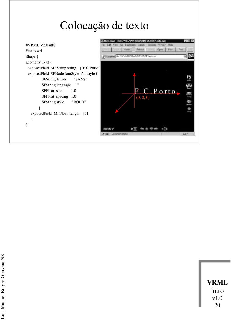 Porto"] exposedfield SFNode fontstyle fontstyle { SFString family "SANS"