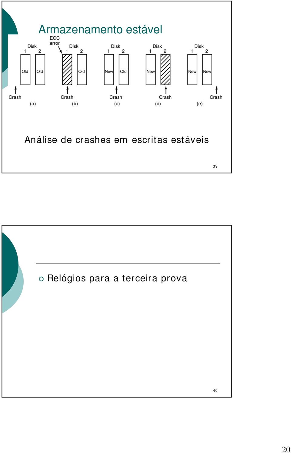 escritas estáveis 39