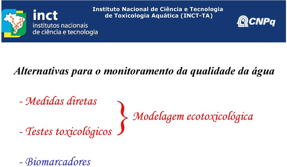 diretas - Testes toxicológicos -