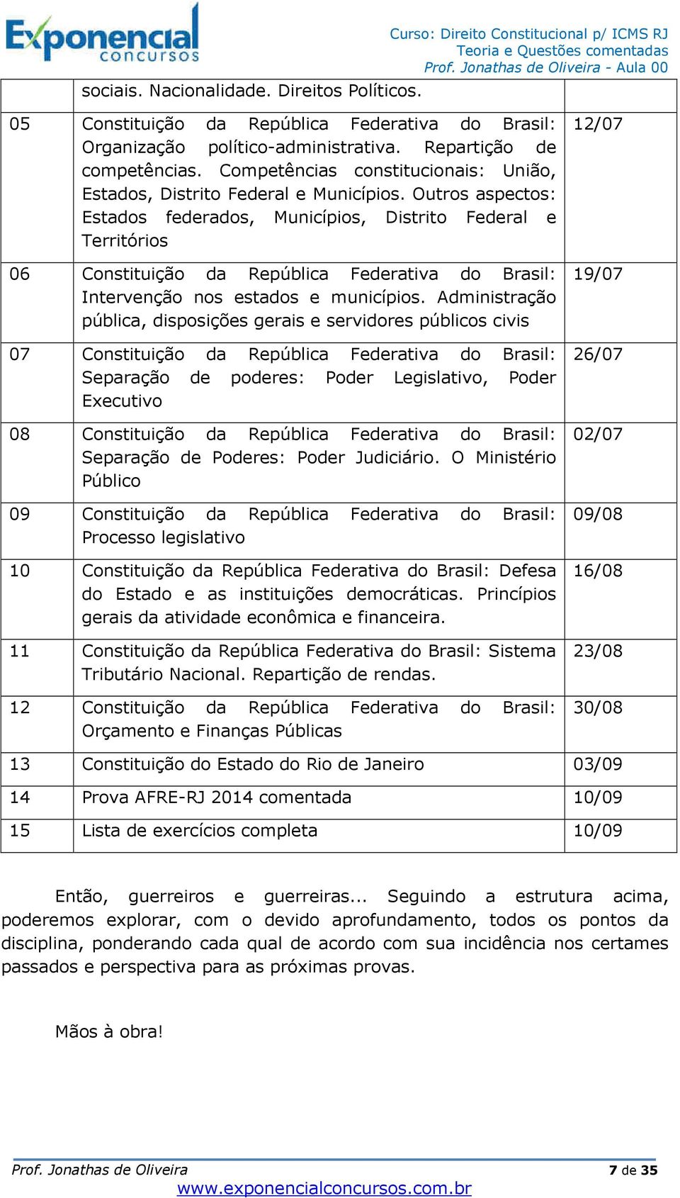 Outros aspectos: Estados federados, Municípios, Distrito Federal e Territórios 06 Constituição da República Federativa do Brasil: Intervenção nos estados e municípios.