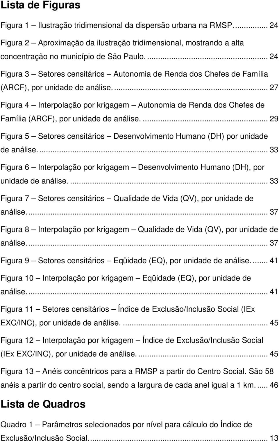 ... 27 Figura 4 Interpolação por krigagem Autonomia de Renda dos Chefes de Família (ARCF), por unidade de análise.... 29 Figura 5 Setores censitários Desenvolvimento Humano (DH) por unidade de análise.