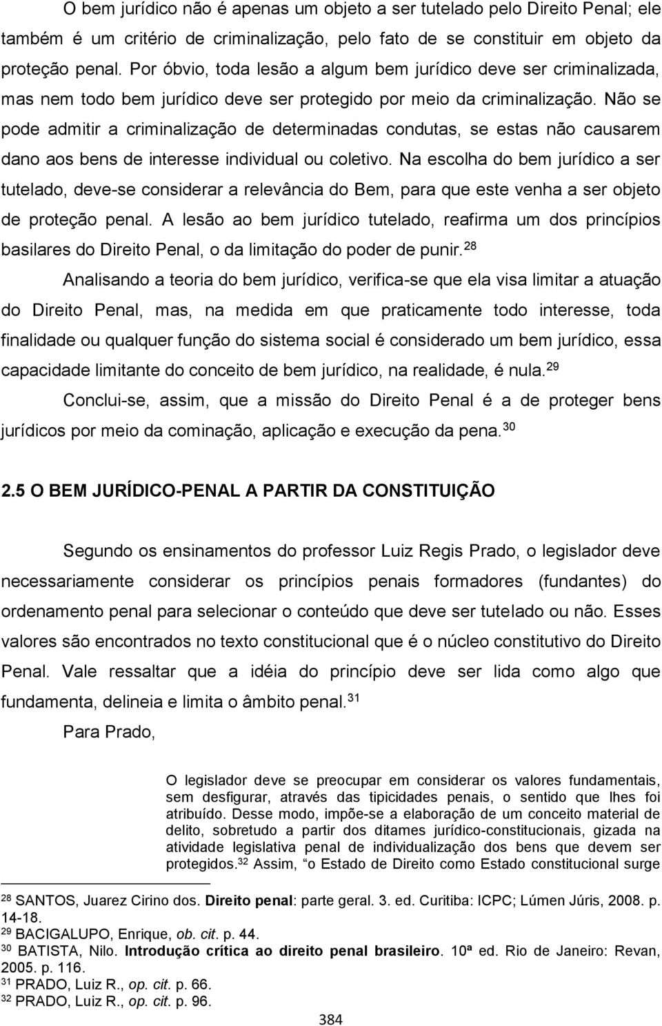 Não se pode admitir a criminalização de determinadas condutas, se estas não causarem dano aos bens de interesse individual ou coletivo.