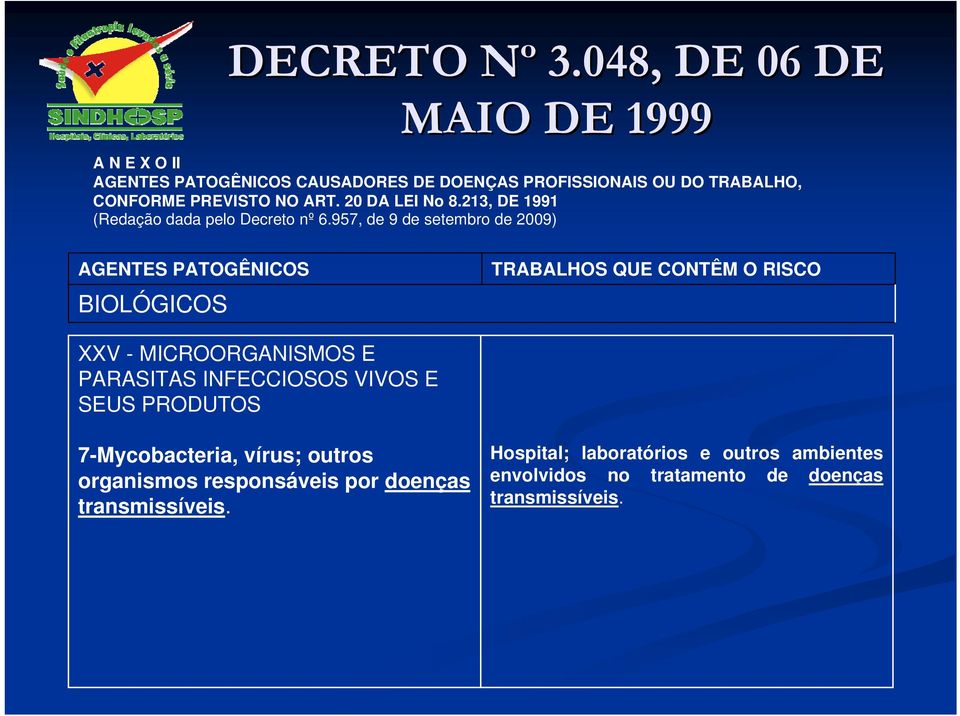 20 DA LEI No 8.213, DE 1991 (Redação dada pelo Decreto nº 6.