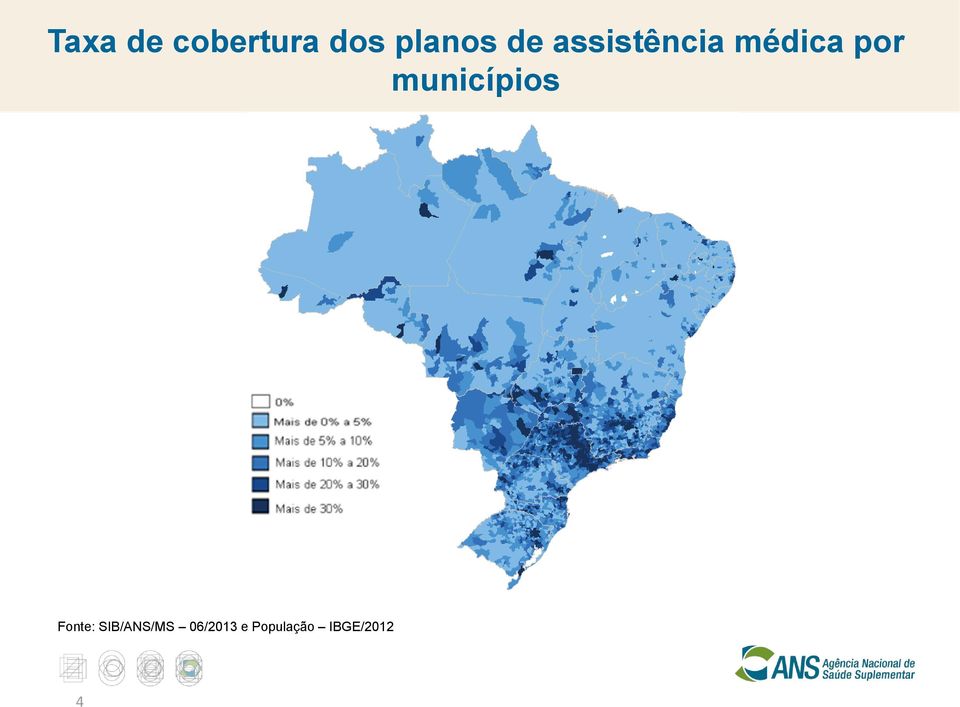 municípios Fonte: SIB/ANS/MS