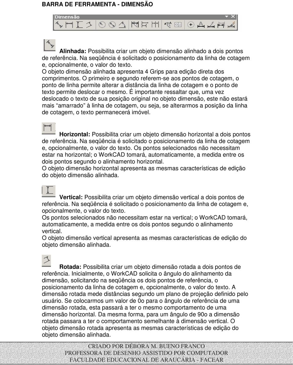 O primeiro e segundo referem-se aos pontos de cotagem, o ponto de linha permite alterar a distância da linha de cotagem e o ponto de texto permite deslocar o mesmo.