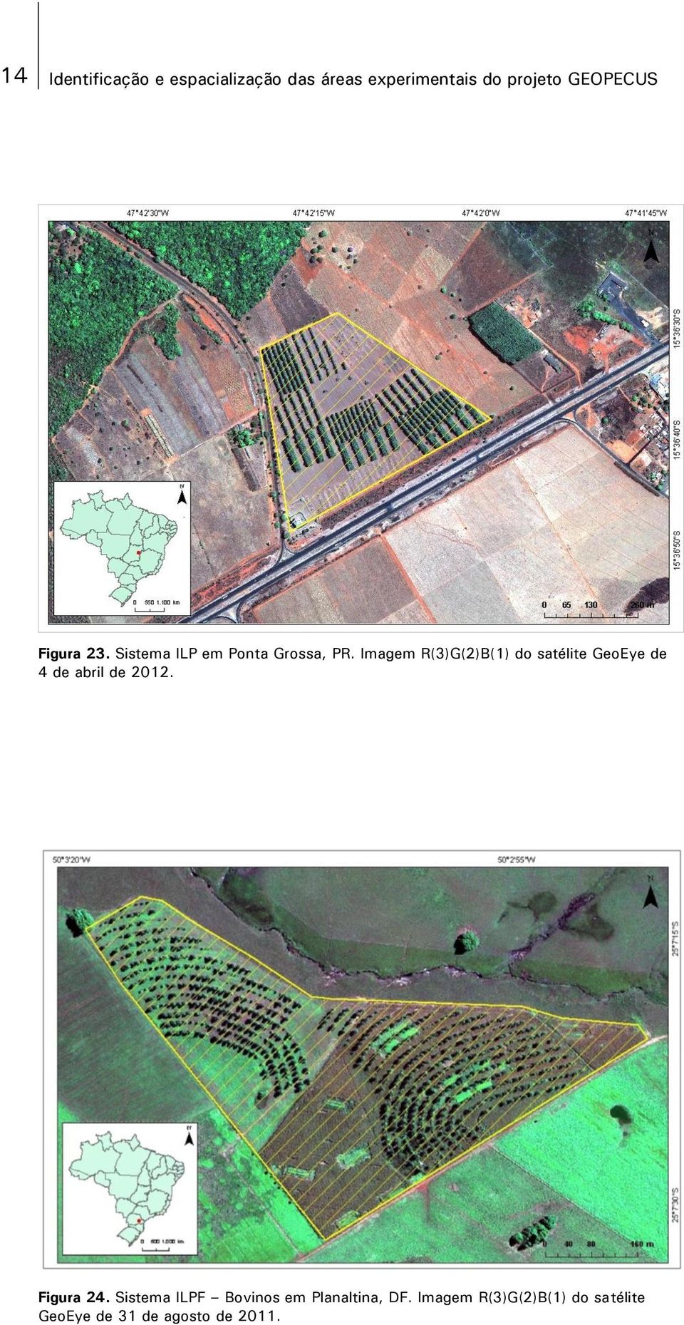 Imagem R(3)G(2)B(1) do satélite GeoEye de 4 de abril de 2012. Figura 24.