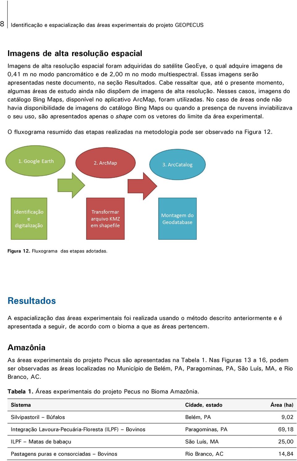 Cabe ressaltar que, até o presente momento, algumas áreas de estudo ainda não dispõem de imagens de alta resolução.