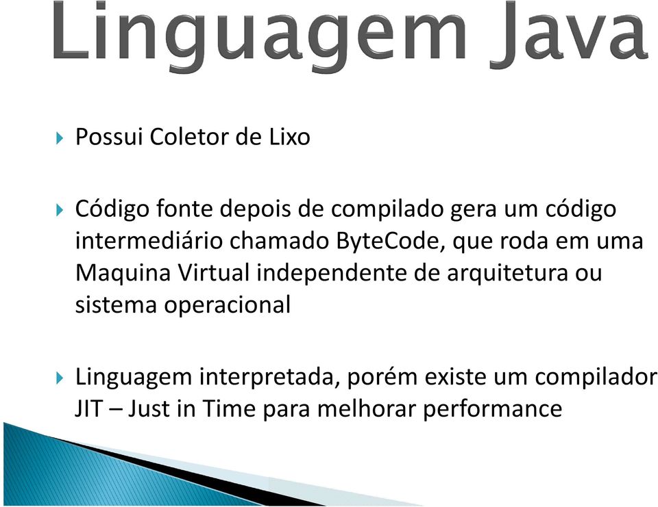 Virtual independente de arquitetura ou sistema operacional Linguagem