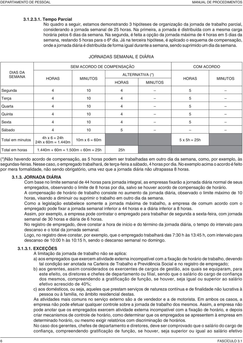 Na primeira, a jornada é distribuída com a mesma carga horária pelos 6 dias da semana. Na segunda, é feita a opção da jornada máxima de 4 horas em 5 dias da semana, restando 5 horas para o 6º dia.