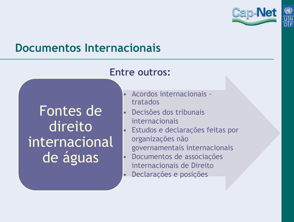 internacionais Estudos e declarações feitas por organizações não