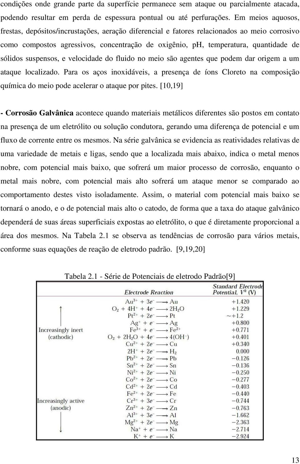 sólidos suspensos, e velocidade do fluido no meio são agentes que podem dar origem a um ataque localizado.