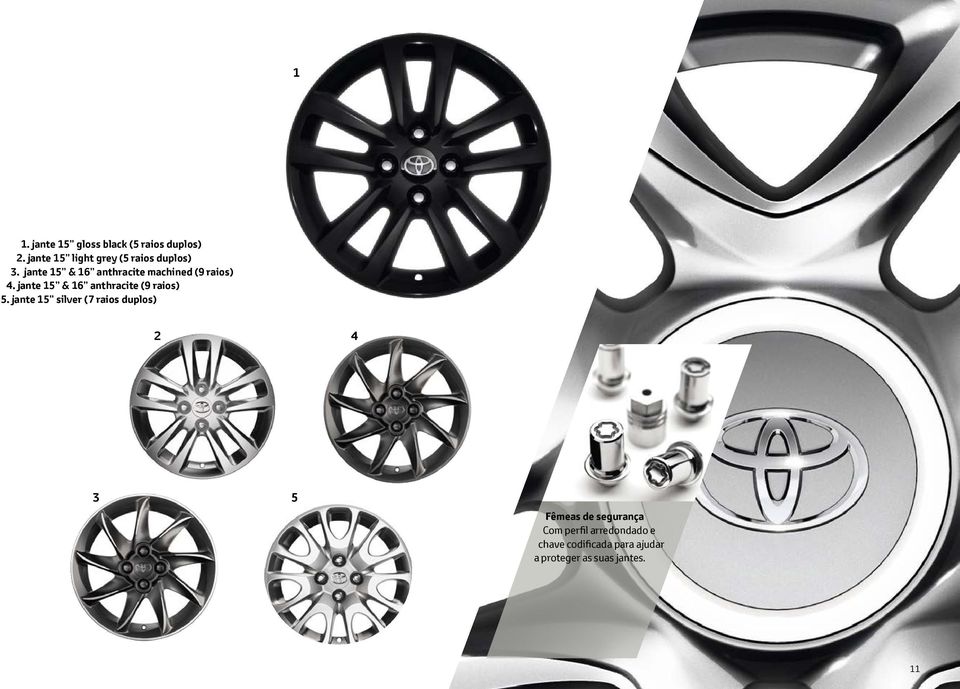 jante 15 & 16 anthracite machined (9 raios) 4.